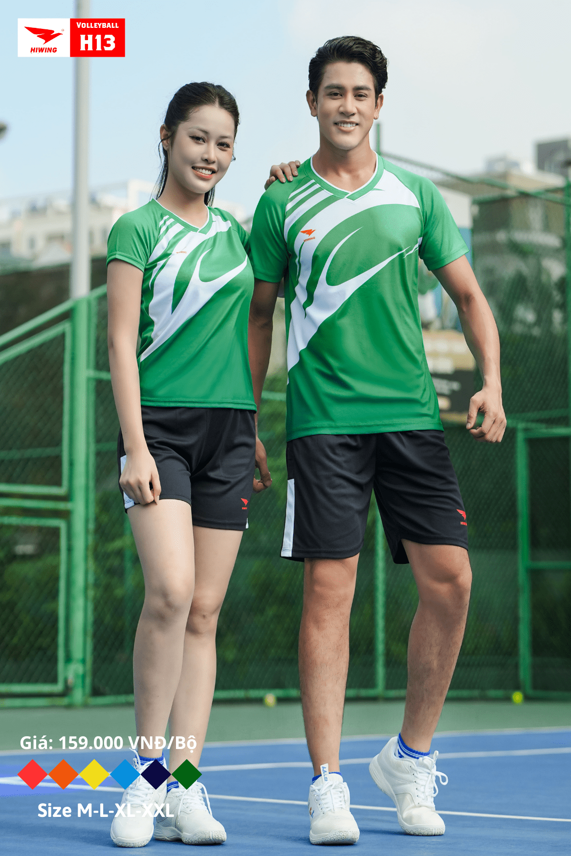 Áo bóng chuyền Nam Hiwing H13 màu Xanh Két